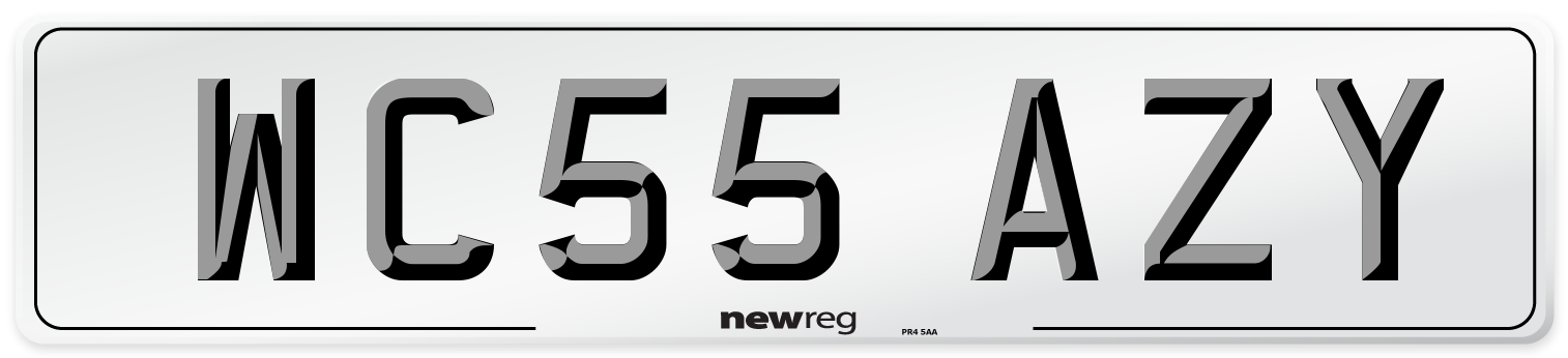 WC55 AZY Number Plate from New Reg